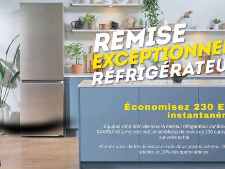 bénéficiez de -230 euros de réduction sur le réfrigérateur combiné de 344 L. Samsung RL34T620ESA